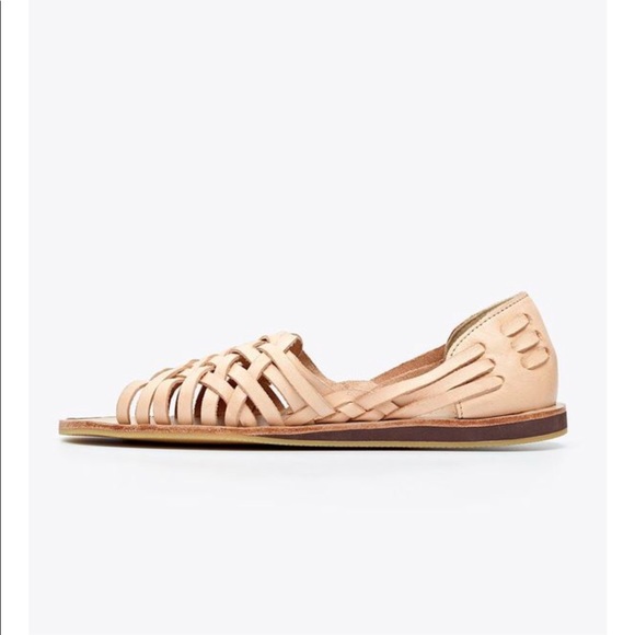 Nisolo Shoes - NISOLO TOPANGA PEEPTOE SANDAL - NATURAL, NWOT
